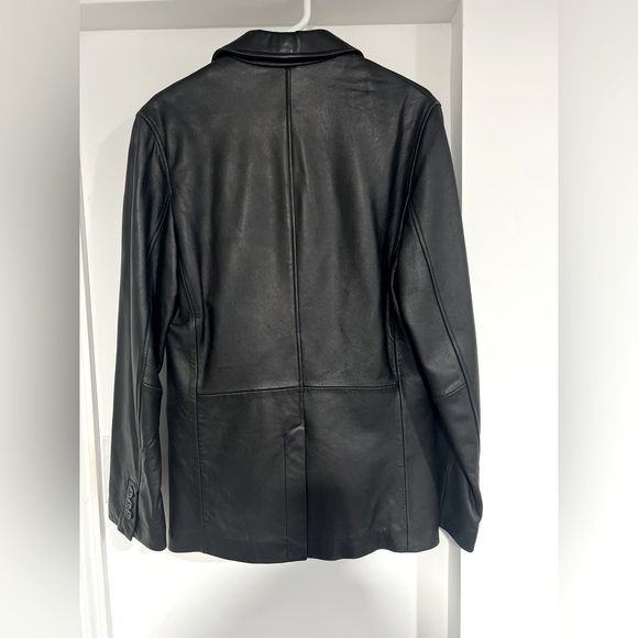 Kenneth Cole Reaction Women’s Black Leather Jacket Size small - Picture 2 of 6
